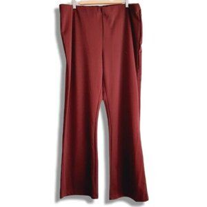 CELLBES of Sweden Classic Fit High Waist Pull-on Dress Pants Burgundy Sz 2XL 3XL